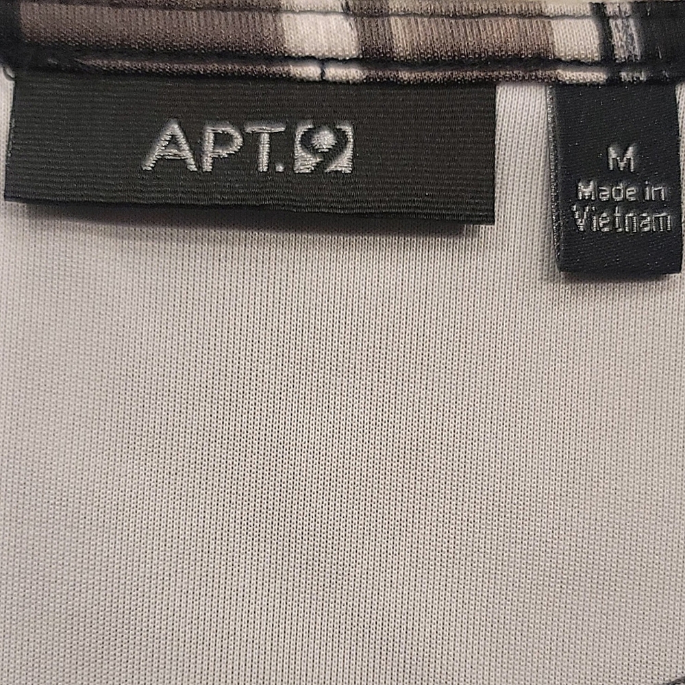 Apt. 9 Sleeveless Fit & Flare A-Line Dress Abstract Gray & Black Print SZ Medium - Picture 8 of 11